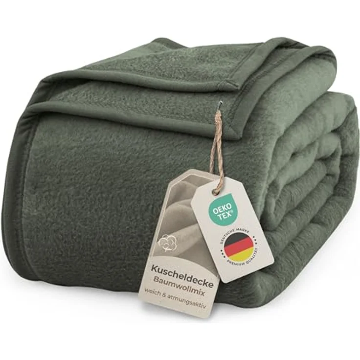Wohndecke Wohndecke aus Baumwolle - Kuscheldecke, Baumwolldecke -, Laynenburg, Decke als Sofa-decke, Couchdecke, Wolldecke aus Baumwollmix – Bild 2