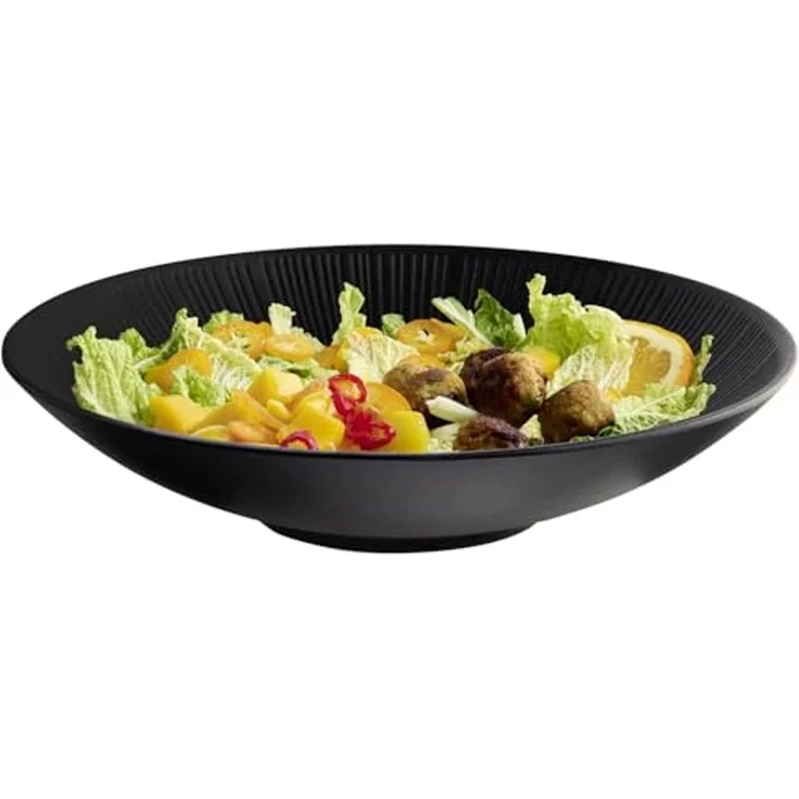 APS Schale NERO - Ø 35 cm, Melamin, (1-tlg), große Servierschale, bruchsicher, stapelbar, spülmaschinengeeignet – Bild 2