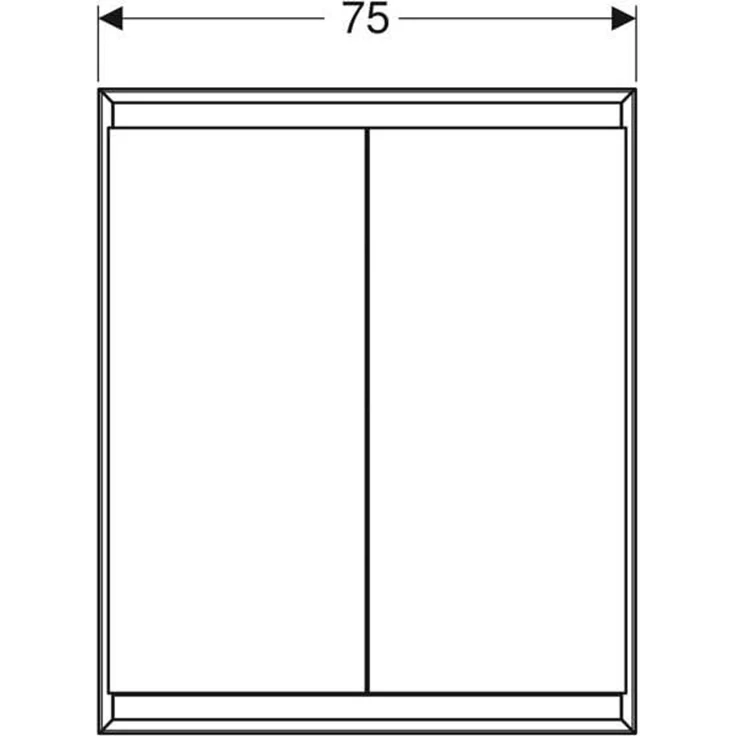 Geberit ONE Spiegelschrank mit ComfortLight, 2 Türen, Unterputzmontage, 75 x 90 x 15 cm, 505.802.00, Farbe: weiss / Aluminium pulverbeschichtet - 505.802.00.2 – Bild 2