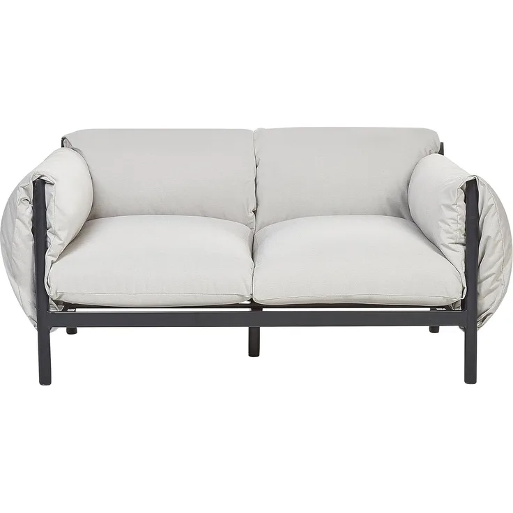 2 Sitzer Sofa ESPERIA Metall Grau