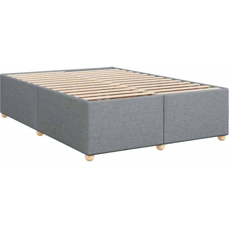 vidaXL Bettgestell ohne Matratze Hellgrau 160x200 cm Stoff 3284743 – Bild 3
