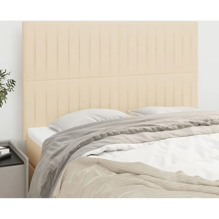 vidaXL Kopfteile 4 Stk. Creme 72 x 5 x 78/88 cm Stoff 3116573 – Bild 1