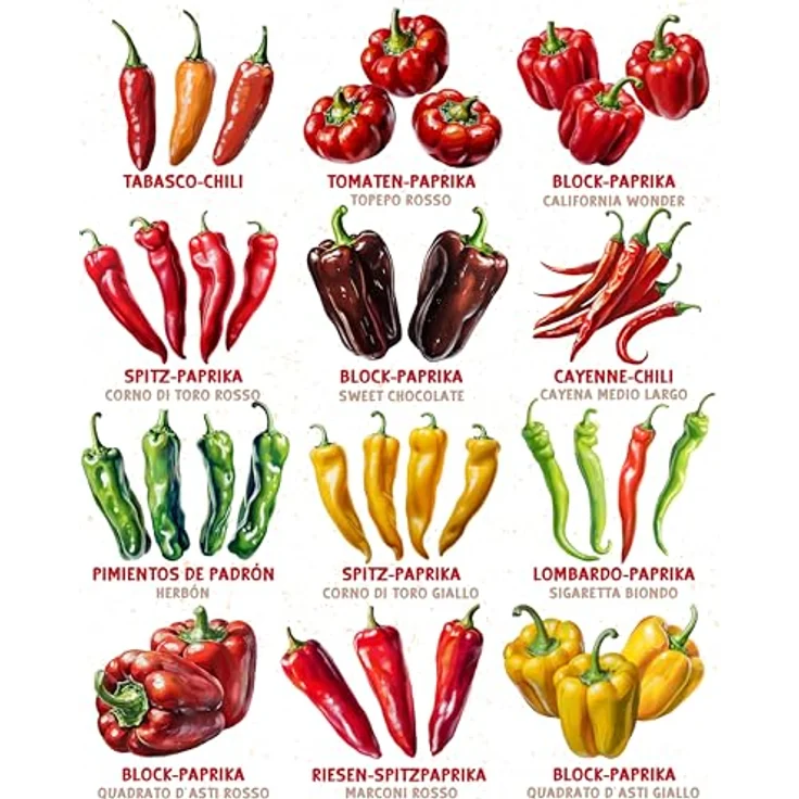 ZenGreens® - Bio Paprikasamen im 12er Set - 12 Paprika Samen für den einfachen Anbau im Garten, Balkon oder Hochbeet - Pflanzensamen - Saatgut – Bild 7