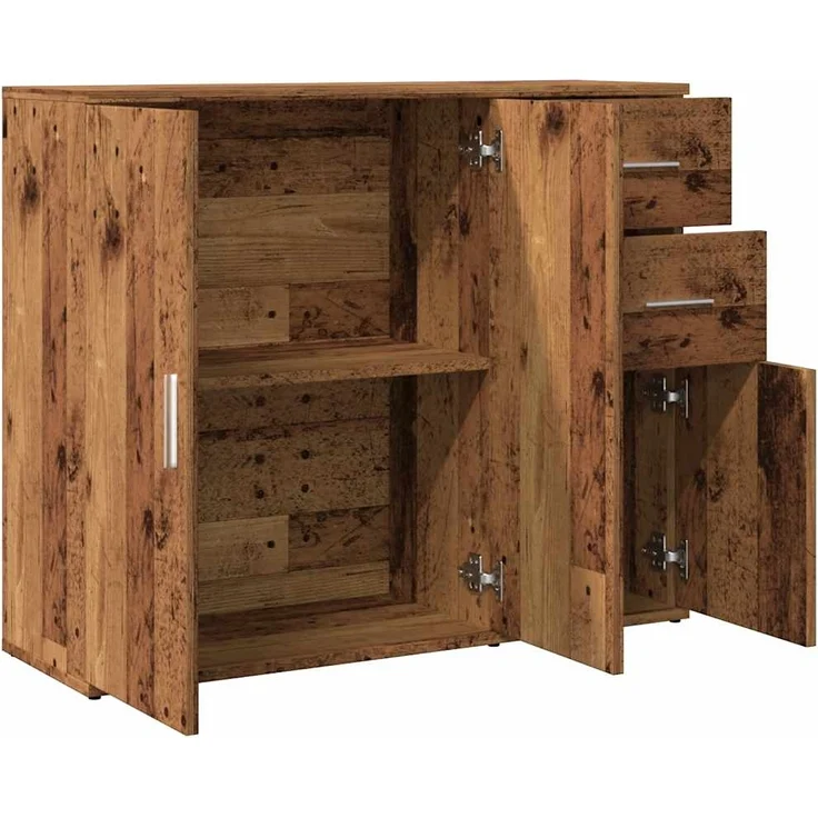 vidaXL Sideboard Altholz-Optik 91x29,5x75 cm Holzwerkstoff 855906 – Bild 6