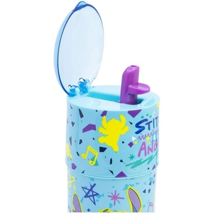 Storline Trinkflasche Disney Stitch Wasserflasche 350ml Kinder mit Auslaufschutz – Bild 4