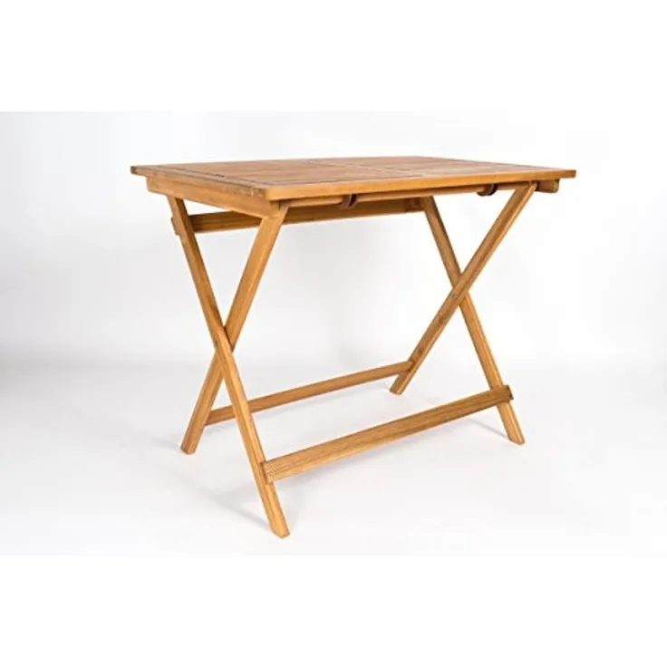 Soma Stehtisch Holztisch Material: Teakholz Farbe: braun (1 x Gartentisch) 80x80 cm