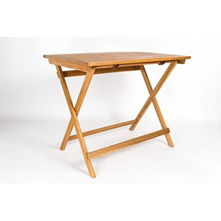 Soma Stehtisch Holztisch Material: Teakholz Farbe: braun (1 x Gartentisch) 80x80 cm – Bild 1