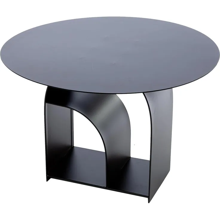 Casablanca Beistelltisch Memphis - Metall - matt schwarz - rund - Höhe 40cm x Ø 60cm - Tisch für den Wohnzimmer