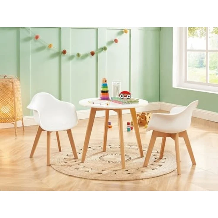Vente-unique - POUPINETTE Stuhl Plastik Weiß - B 41,5 cm x H 57 cm x L 41,5 cm – Bild 2