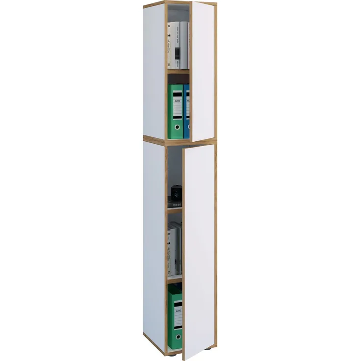 VCM Büroschrank Salia 920799 Weiß H. 183 x B. 30 x T. 33 cm