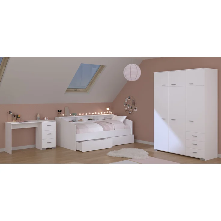 Jugendzimmer-Set >Sleep 42< in Weiss – Bild 2