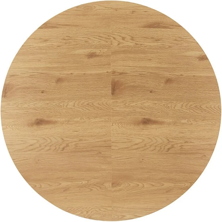 HOME DELUXE Essgruppe Rund Ausziehbar AVENTURA inkl. Sternfuß - 120-160 x 120 cm Light Oak 4 Stühle Hellbraun – Bild 6