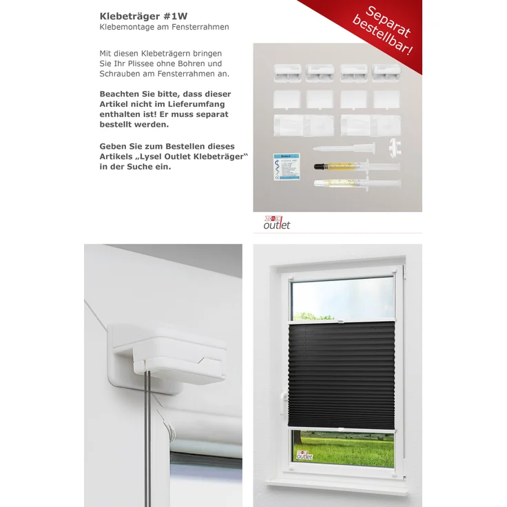 Lysel - Qualitätsplissee Crush Tageslicht graphitschwarz - Plissee in der Größe (Bx H) 110cm * 130cm – Bild 10