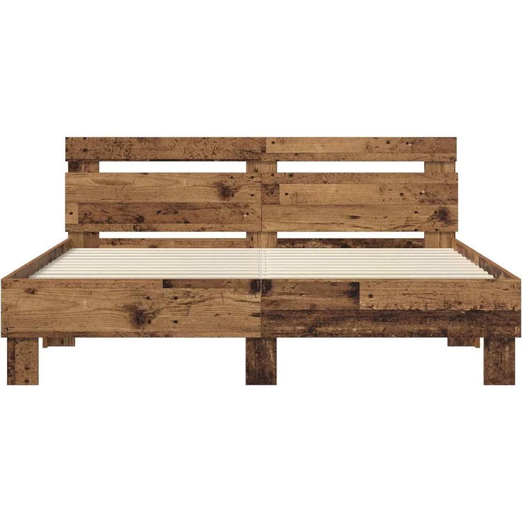 vidaXL Bettrahmen Altholz 160 x 200 cm Holzwerkstoff 3417307 – Bild 4