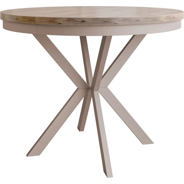 Esstisch Ewagio Cashmere 120 (Farbe: Cashmere / Cremona Cannolo) – Bild 1