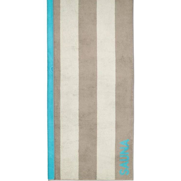 Cawö Saunatuch 599 34 Graphit Türkis 80x200 cm – Bild 2