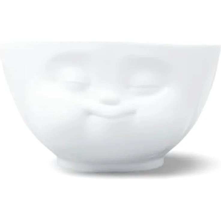 Porzellan Schale Mampfend 500 ml Gesicht Schüssel weiß Fiftyeight Müsli Gemüse – Bild 1
