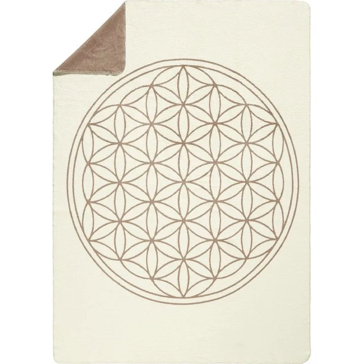 Wohndecke Wohndecke "Blume des Lebens", Erwin Müller, Baumwolle