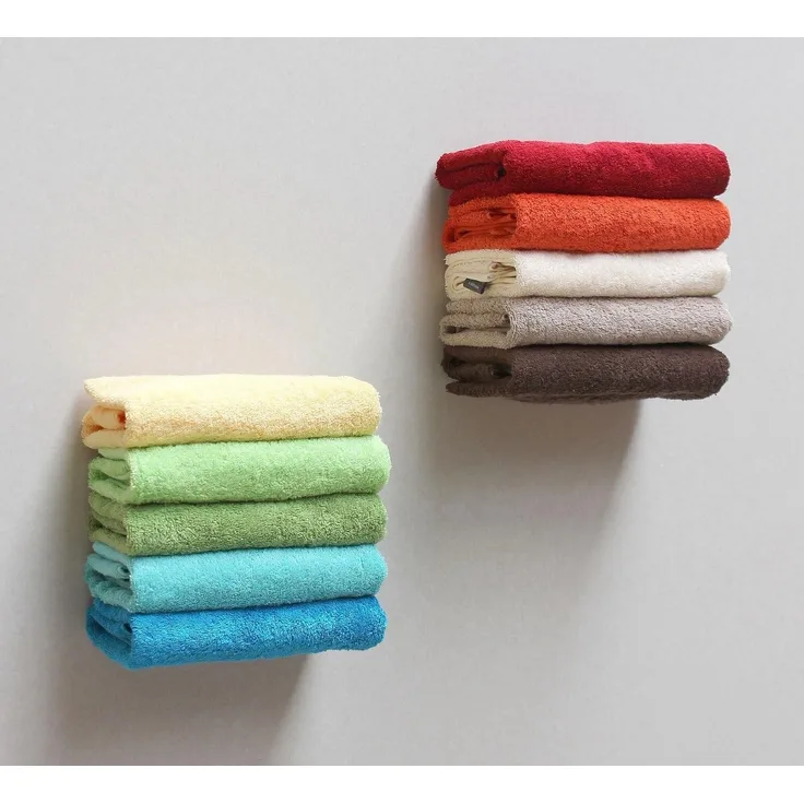 DanDiBo Handtuchhalter Weiss Wand Handtuchregal zur Wandmontage 2er Set 20 cm 93898 Unsichtbar Schwebend Wandhandtuchhalter Metall Modern Design