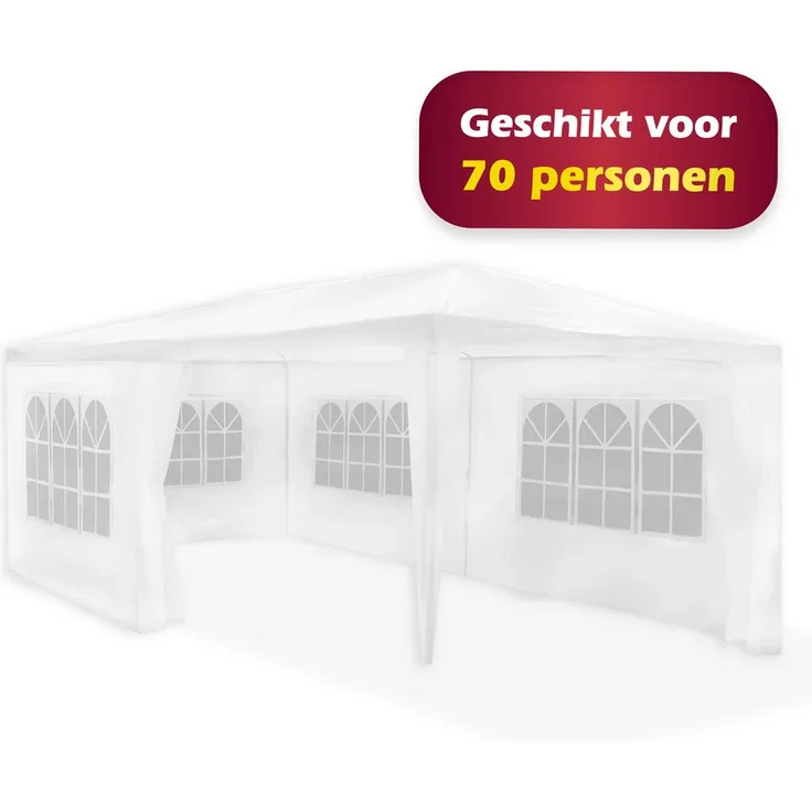Lifetime Garten Pavillon 3x6 M, Partyzelt mit weißen Seitenwänden