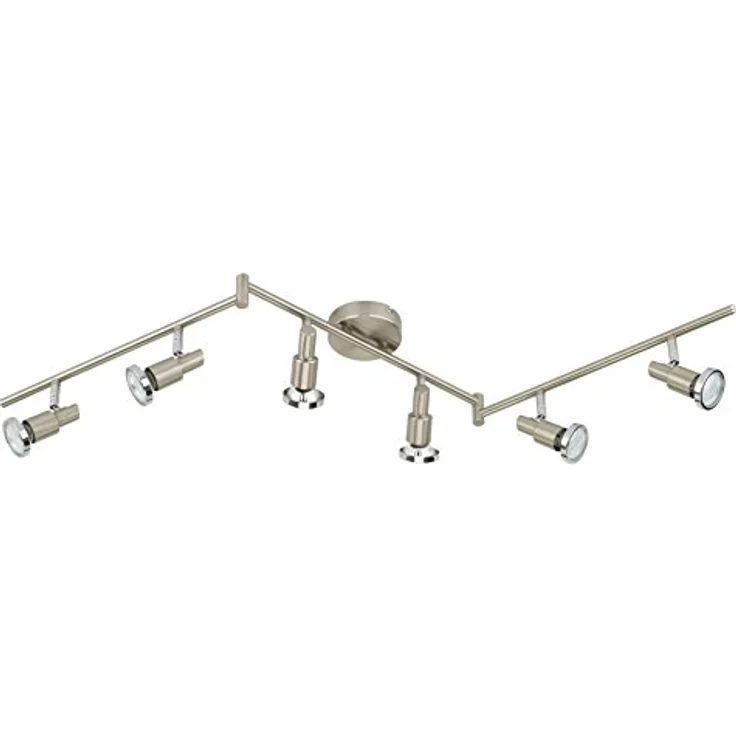 Briloner Leuchten LED Deckenleuchte 6-flammig, dreh- & schwenkbare LED-Spots, matt-nickel, inkl. 3 W Leuchtmittel, Länge: 120 cm – Bild 1