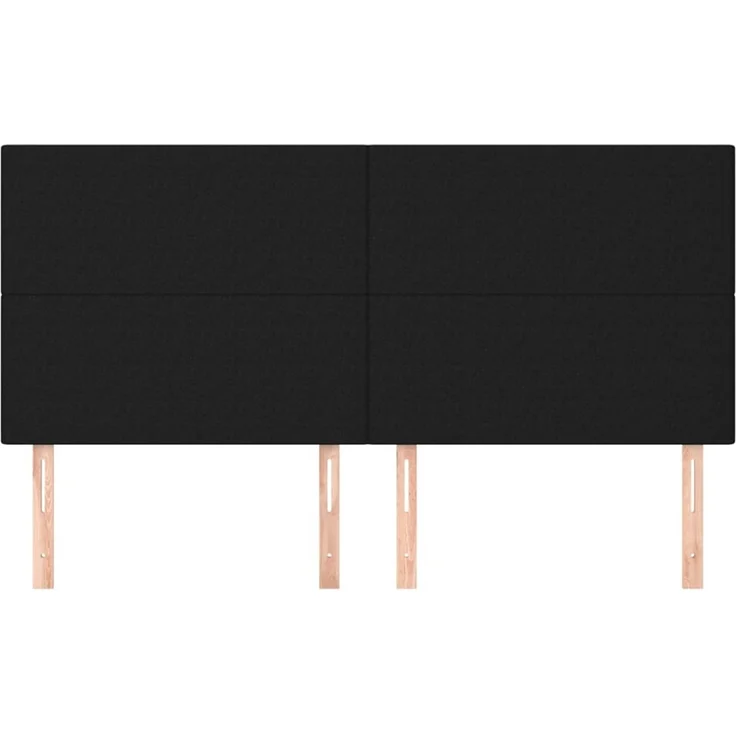vidaXL Kopfteile 4 Stk. Schwarz 90x5x78/88 cm Stoff 3116068 – Bild 3