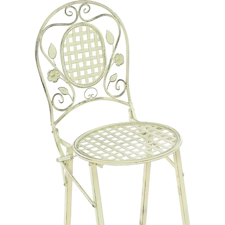 Beliani 'BIVIO' Garten-Barhocker, 2er Set, klappbar, Metall Hellgrün – Bild 8