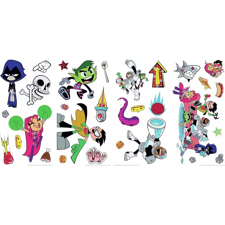 wandaufkleber Teen Titans GO! vinyl 30 Stück