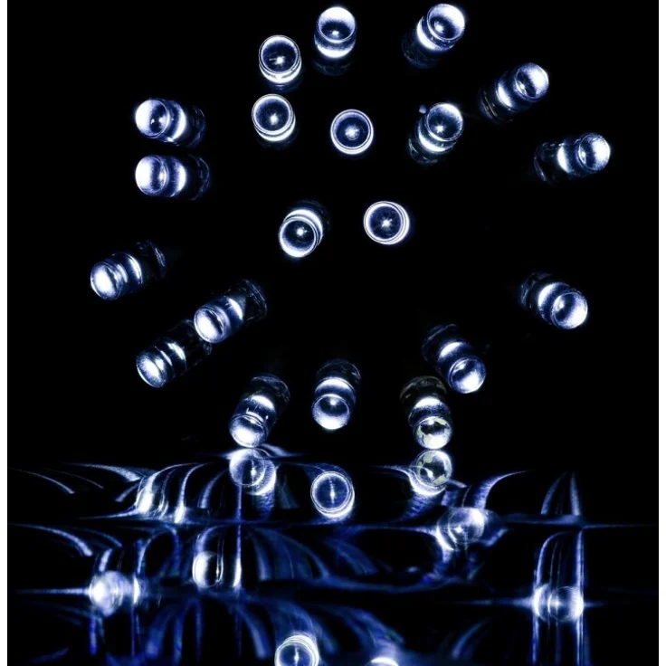 VOLTRONIC Eisregen Lichterkette, innen und außen, IP44, Größen- und Farbwahl, 200 LEDs, kaltweiß – Bild 2