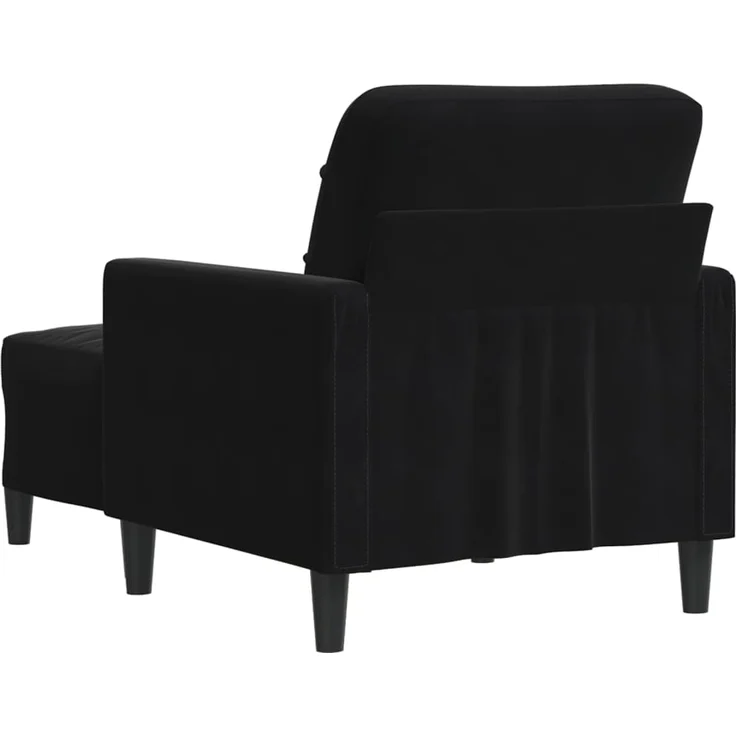vidaXL Sessel mit Hocker Schwarz 60 cm Samt 3278262 – Bild 4