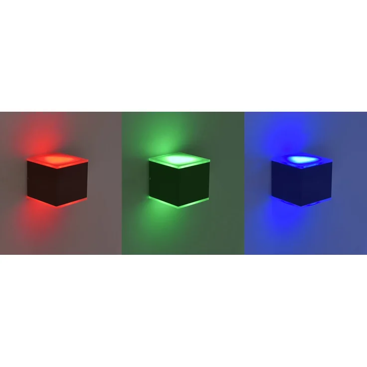 Q-AMIN Paul Neuhaus Wandleuchte, anthrazit 2xLED-Board 4,8W RGB, 3000K Aussenleuchte, IP4416271 – Bild 5