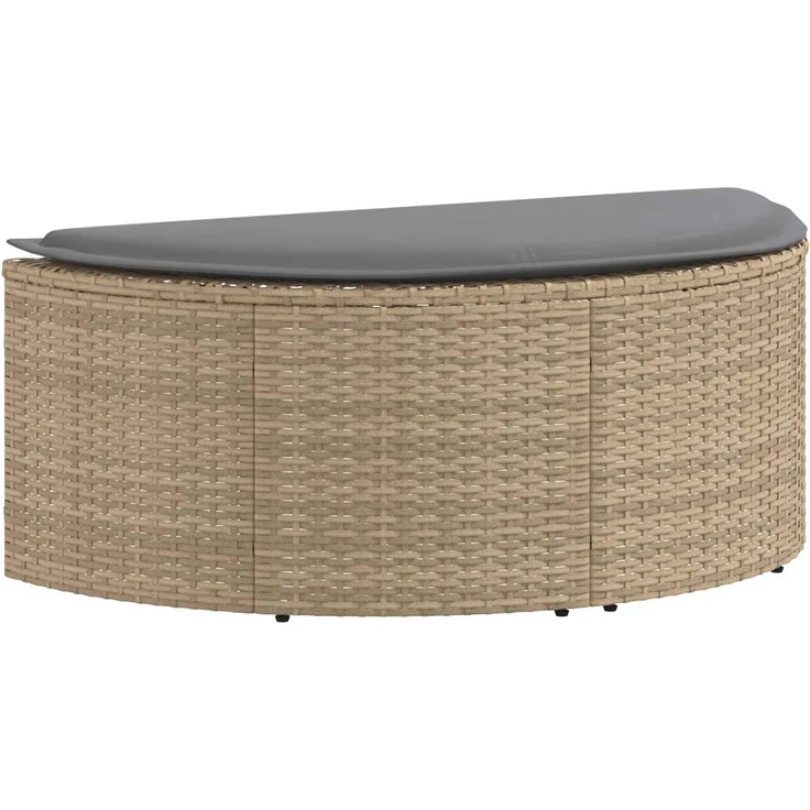 vidaXL Garten-Sofa 8 Stk. Poly-Rattan Beige und Hellgrau 42025899 – Bild 6