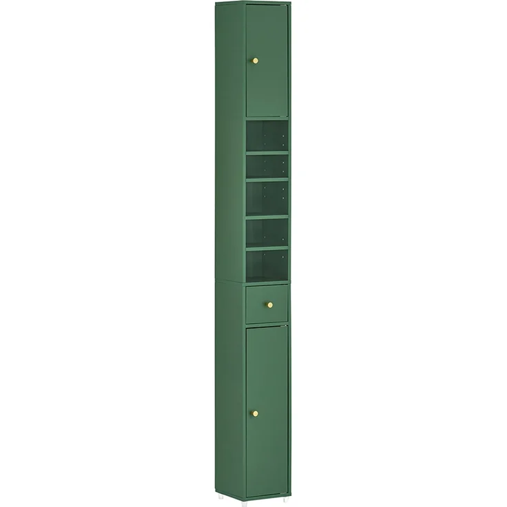 SoBuy BZR34-SY Schmale Kommode, MDF, Lackiert, Dunkelgrün, 20 x 180 x 20 cm – Bild 1
