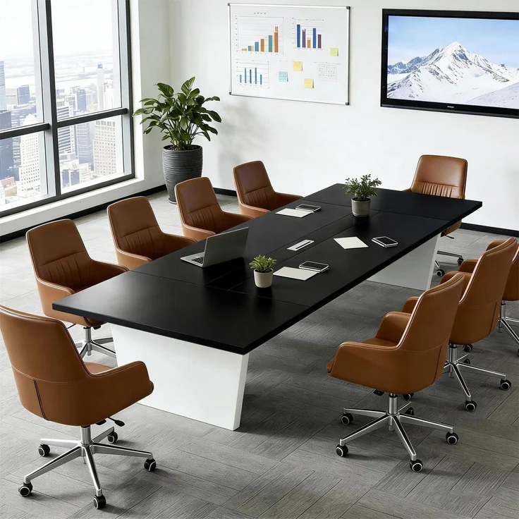 Konferenztisch Besprechungstisch Tischplatte25mm Büro 360*100*74cm A1 – Bild 1