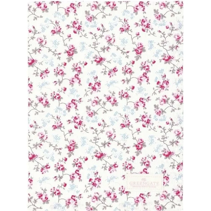 Greengate Geschirrtuch Greengate Geschirrtuch ELSY Weiß mit Blumen – Bild 1
