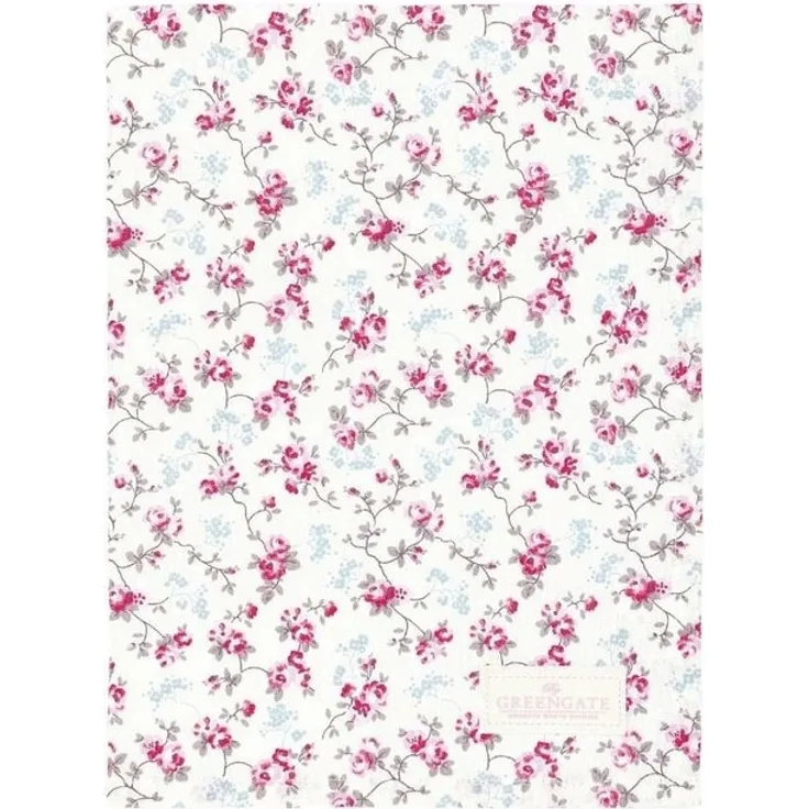 Greengate Geschirrtuch Greengate Geschirrtuch ELSY Weiß mit Blumen