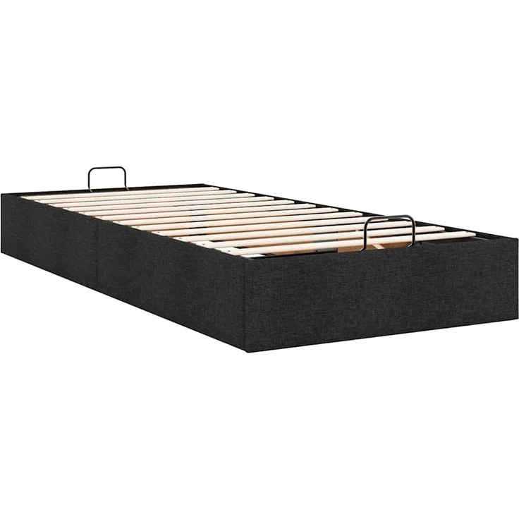 vidaXL Ottoman-Bett ohne Matratze Schwarz 90x200 cm Stoff 3310849 – Bild 5