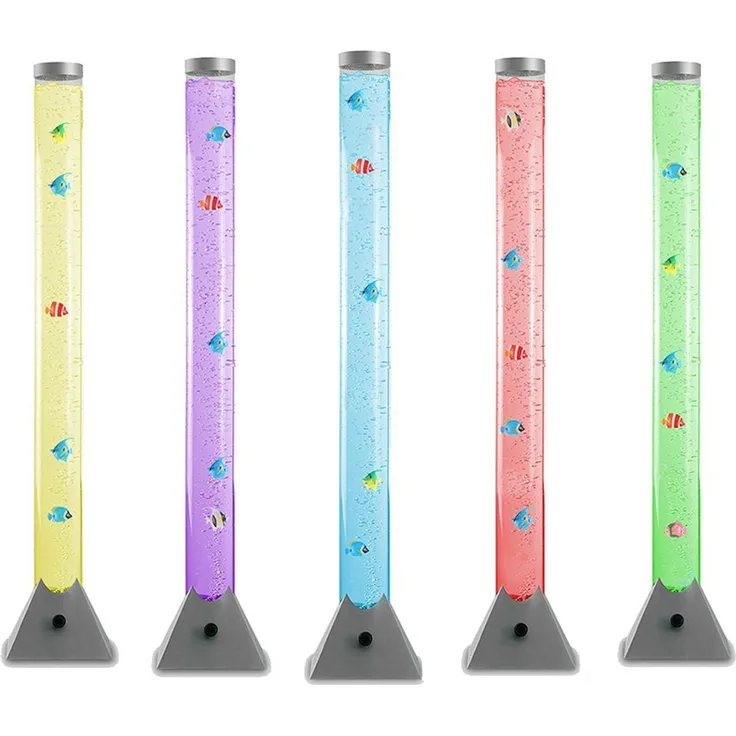 LED Deko Stehleuchte, Wassersäule, Deko-Fische, Höhe 120 cm