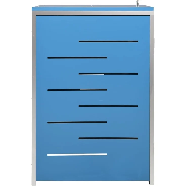 vidaXL Mülltonnenbox für 1 Tonne 69x77,5x112,5 cm Edelstahl 149566 – Bild 8