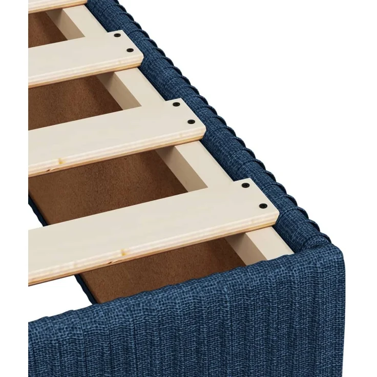 vidaXL Boxspringbett mit Matratze Blau 120x200 cm Stoff 3287436 – Bild 11