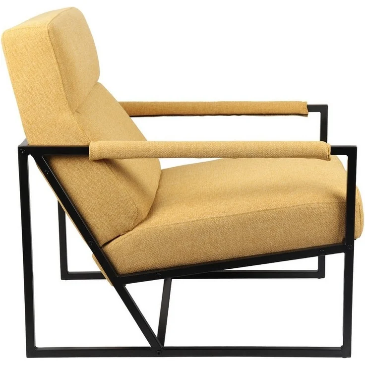 SVITA Cocktailsessel CHRIS, Loungesessel mit Armlehnen, Stoffbezug, Senfgelb – Bild 3