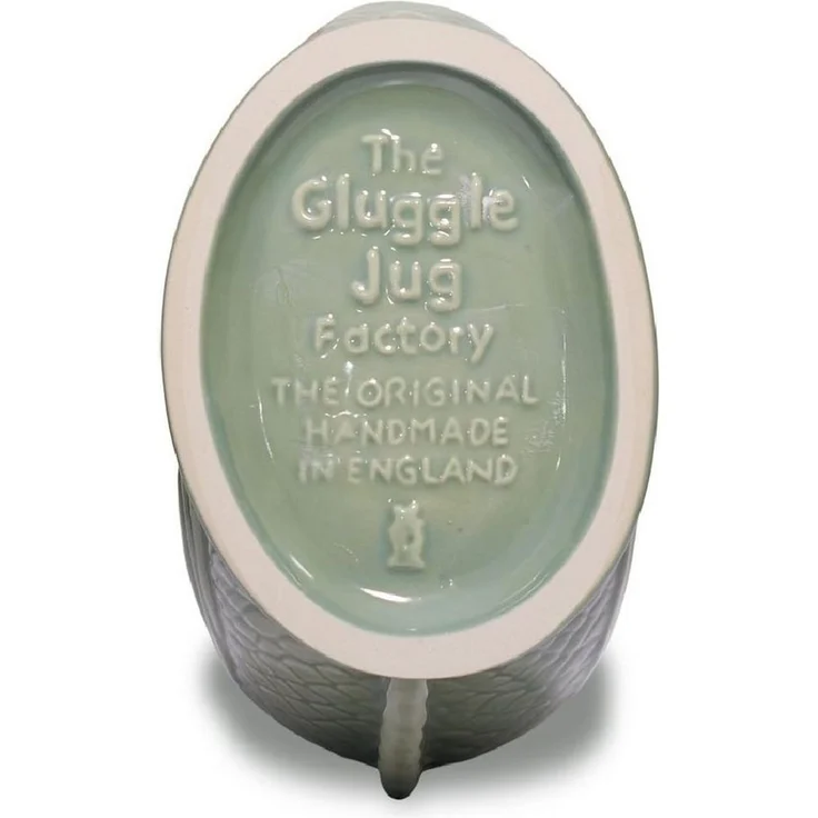 Gluckigluck Wasserkaraffe, (Original Gluggle Jug aus England), mit Gluckergeräusch, handgefertigt, ikonisches Fisch-Design, 1,2 L – Bild 4