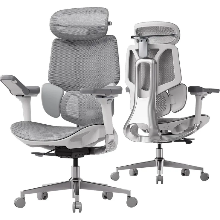 Hbada E3 Pro Ergonomischer Bürostuhl 3-Zonen Lendenwirbelstütze 4D Kopfstütze