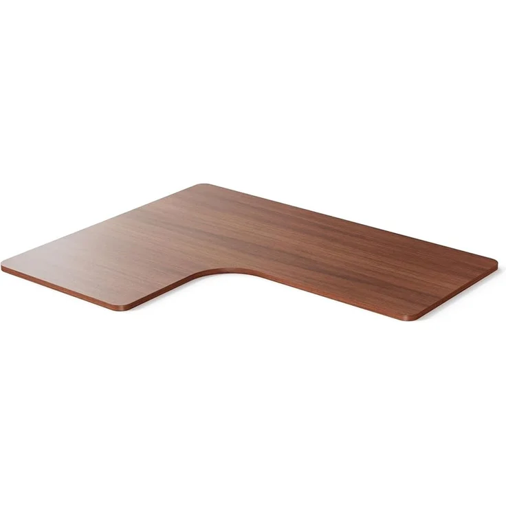 DESKSPACE Eck-Tischplatte, 2,5 cm massiv, Mahagoni, 160x130x70 cm, ideale Holzplatte für Esstisch & höhenverstellbaren Eck-Schreibtisch – Bild 1
