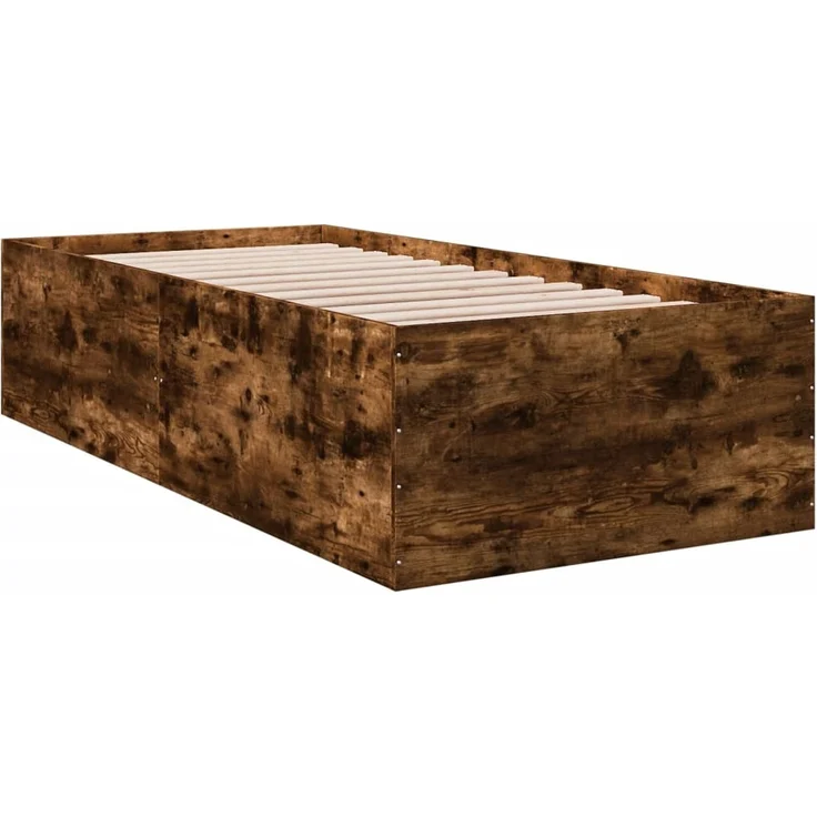 vidaXL Bettgestell Räuchereiche 75x190 cm Holzwerkstoff 3280983 – Bild 3