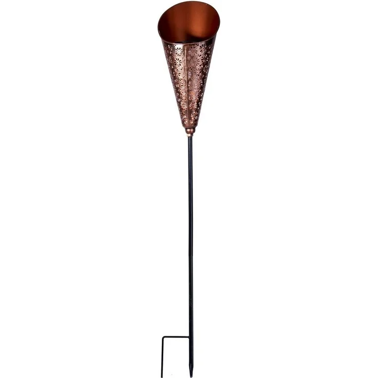 Näve Solar-Gartenleuchte Torch LED mit Dämmerungssensor 96 cm kupfer – Bild 2