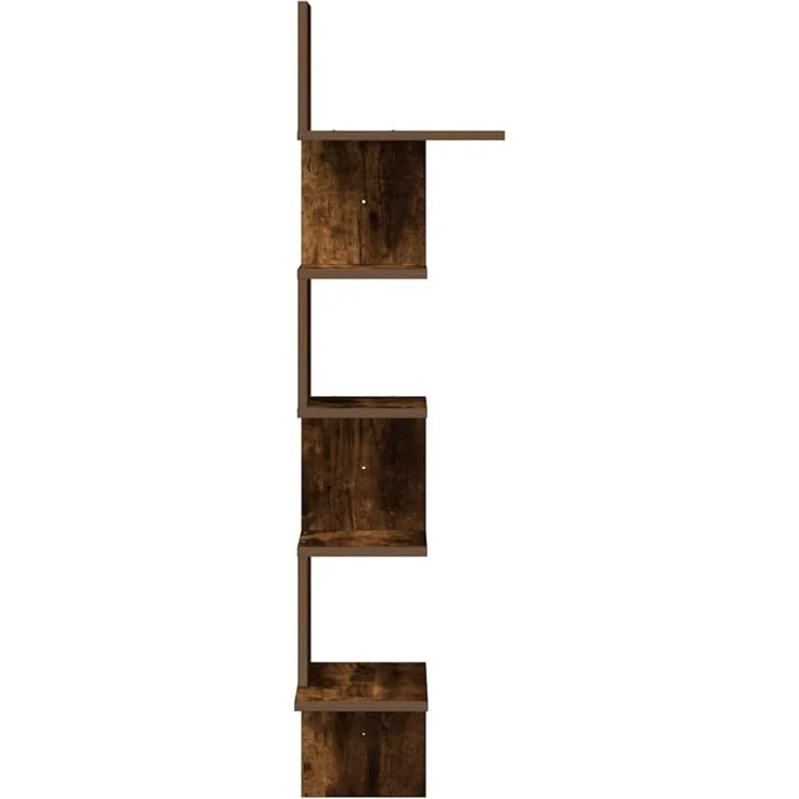 vidaXL Wand-Eckregal Räuchereiche 32x32x127,5 cm Holzwerkstoff 860521 – Bild 7