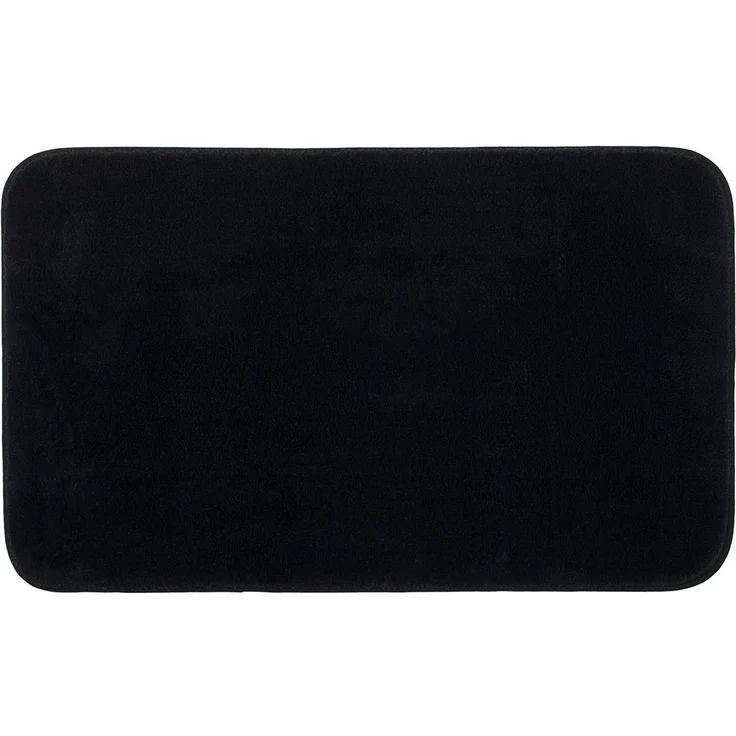 Gözze - Premium Rutschfester Badteppich, RIO, 100% Microfaser, 60x100 cm - Schwarz