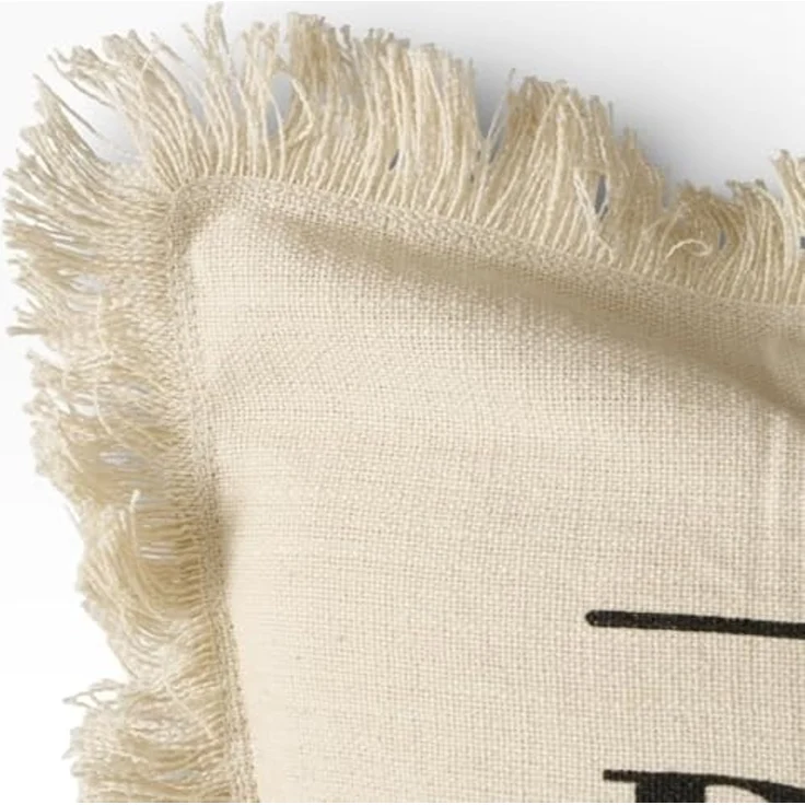 BOLTZE Dekokissen Kissen BEACH HOUSE beige schwarz maritimes Dekokissen 45x45 cm mit Fran – Bild 2