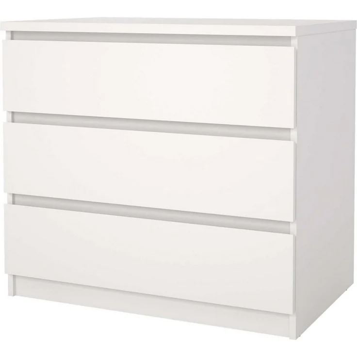 Home affaire Kommode Naia - 3 Schubladen mit griffloser Front, Made in Denmark (Breite: 77 cm, mehrere Farben), Viel Stauraum, zeitloses & skandinavisches Design, Metallgleiter – Bild 3